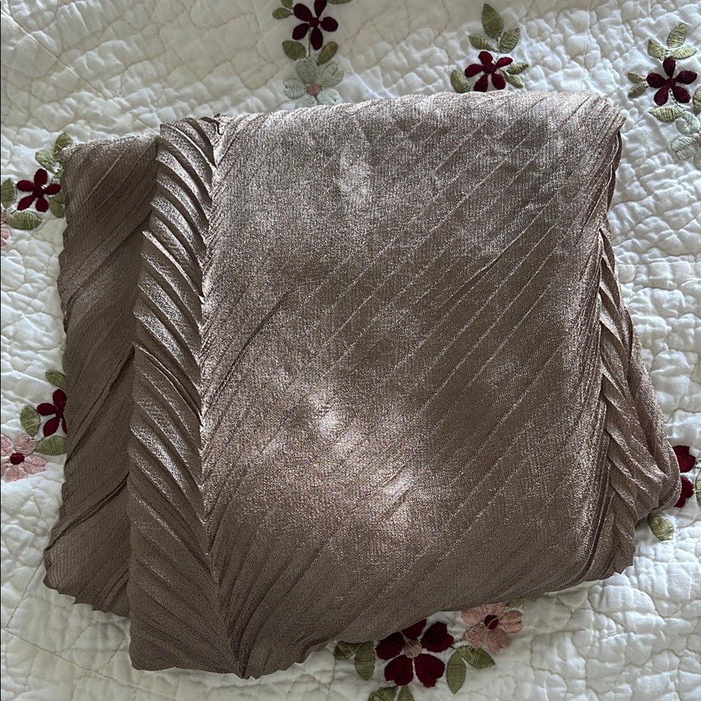 TEXTURED PEWTER GUNMETAL FORMAL HIJAB SCARF SHAWL